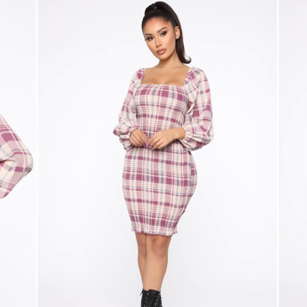 NWT Fashion Nova Casually Waiting Smocked Mini Dress - size XS
